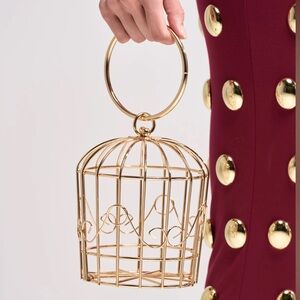 Gold Cage Handbag Akira NEVER CAGED PURSE Bag